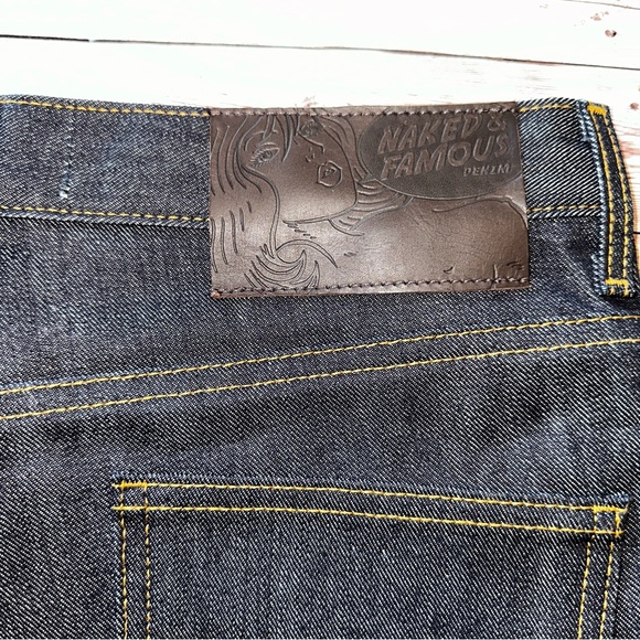 Naked and Famous Left Hand Twill Selvedge %100 cotton Denim Jeans Super Guy fit - Picture 3 of 6